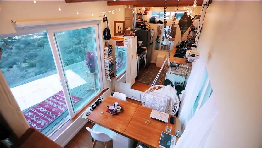 0400 She lives off the grid in her custom Moroccan styled tiny home smallhometours.com 1