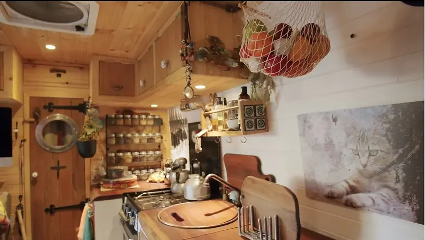 0406 64 year old solo woman travels full time in her incredible tiny house van tour 2020 smallhometours.com 6