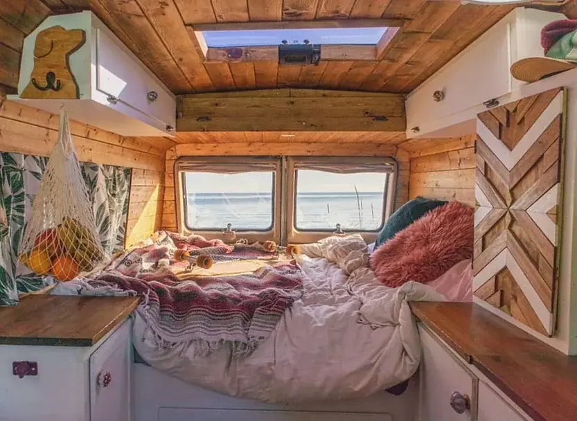 0410 Beautiful budget van conversion better to travel on a budget than not at all smallhometours.com 2