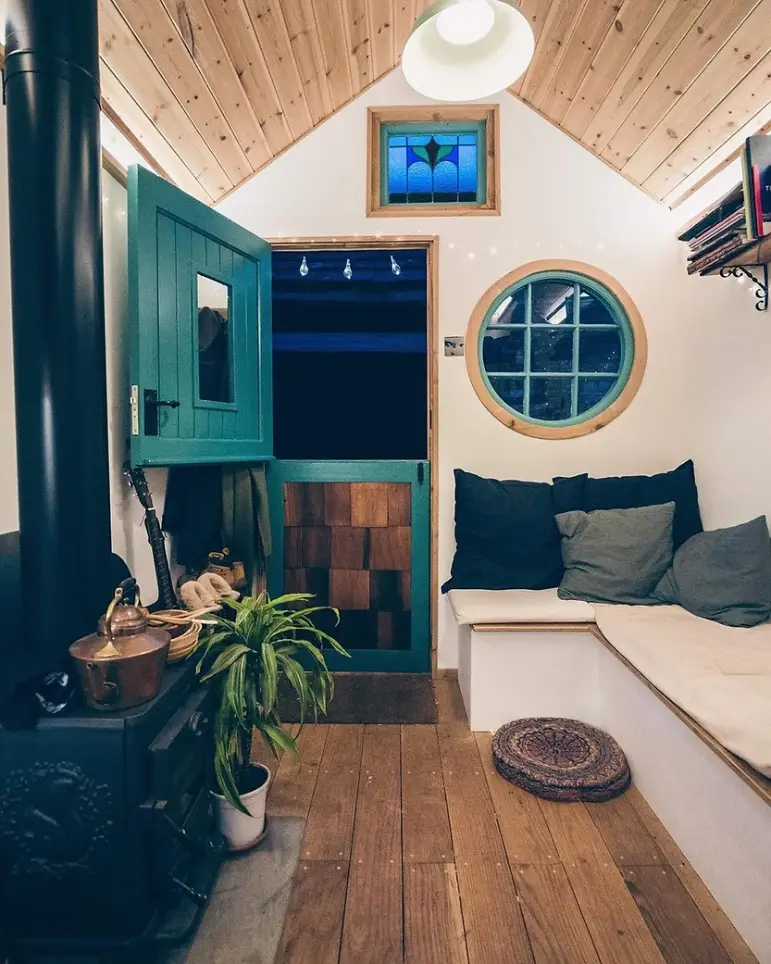 0413 Inspiring young woman has turned her love of woodworking by building her very own off grid home smallhometours.com 3