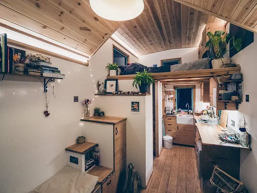 0413 Inspiring young woman has turned her love of woodworking by building her very own off grid home smallhometours.com 4