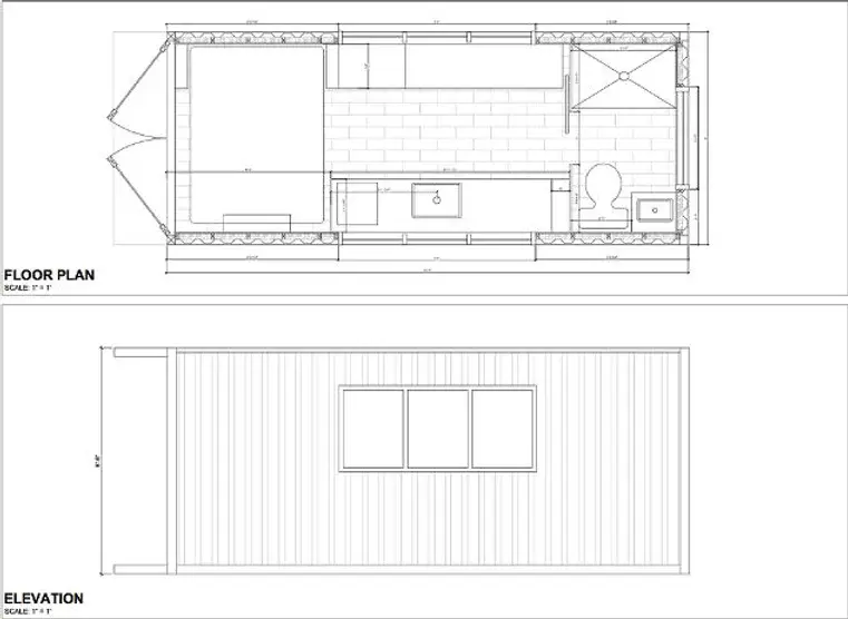 0442 20ft shipping container home with rooftop deck floor plan smallhometours.com 12