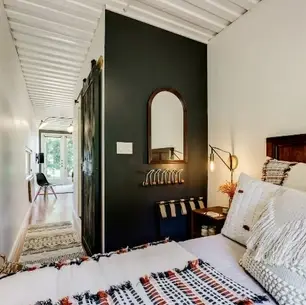 0449 Minimal tiny house with Industrial modern flare one unit shipping container home smallhometours.com 9