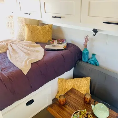 0457 This promaster van tiny house has everything Kitchen roof deck bathroom smallhometours.com 7