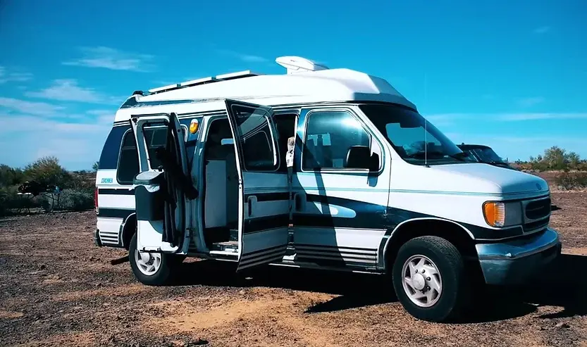 0464 Her 1997 Ford Econoline DIY camper van conversion finding freedom on the road smallhometours.com 1