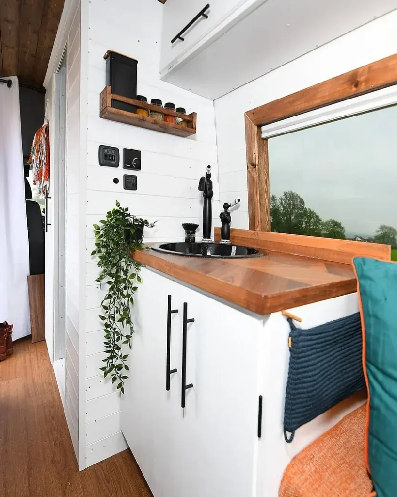 0472 DIY Mercedes sprinter van conversion Full bathroom off grid tiny home smallhometours.com 1
