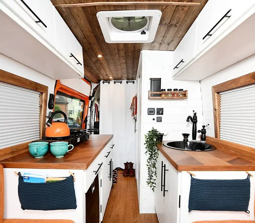 0472 DIY Mercedes sprinter van conversion Full bathroom off grid tiny home smallhometours.com 3