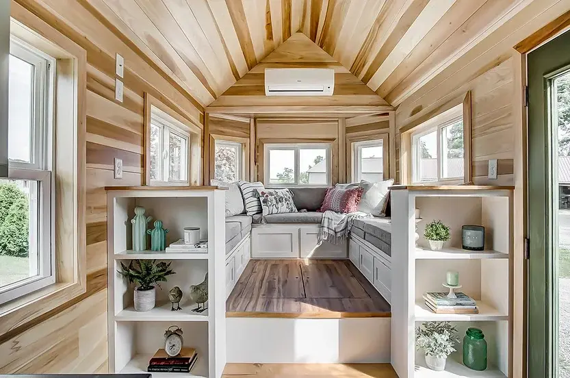 0488 Stunning 24 ft.tiny house with trailer made custom smallhometours.com 3