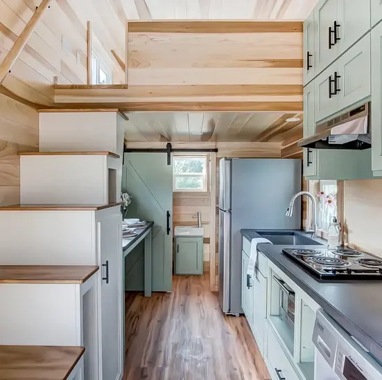 0488 Stunning 24 ft.tiny house with trailer made custom smallhometours.com 5