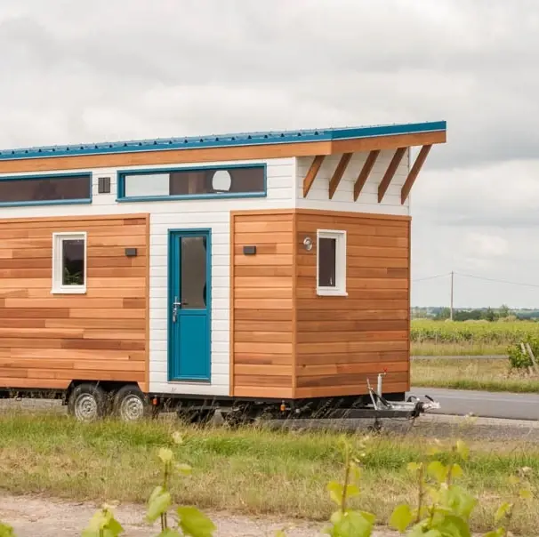 0492 Beautiful tiny house with a single slope architecture which gives it maximum interior volume smallhometours.com 2