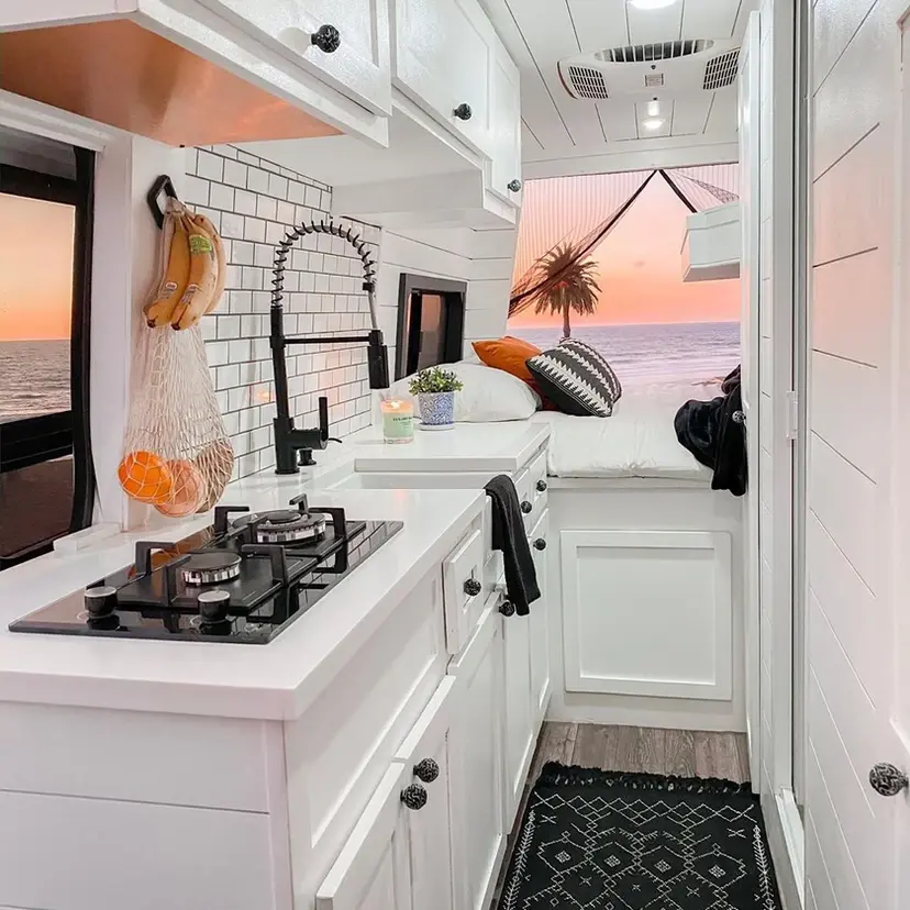 0493 Family of 3 their beautiful promaster van conversion smallhometours.com 4