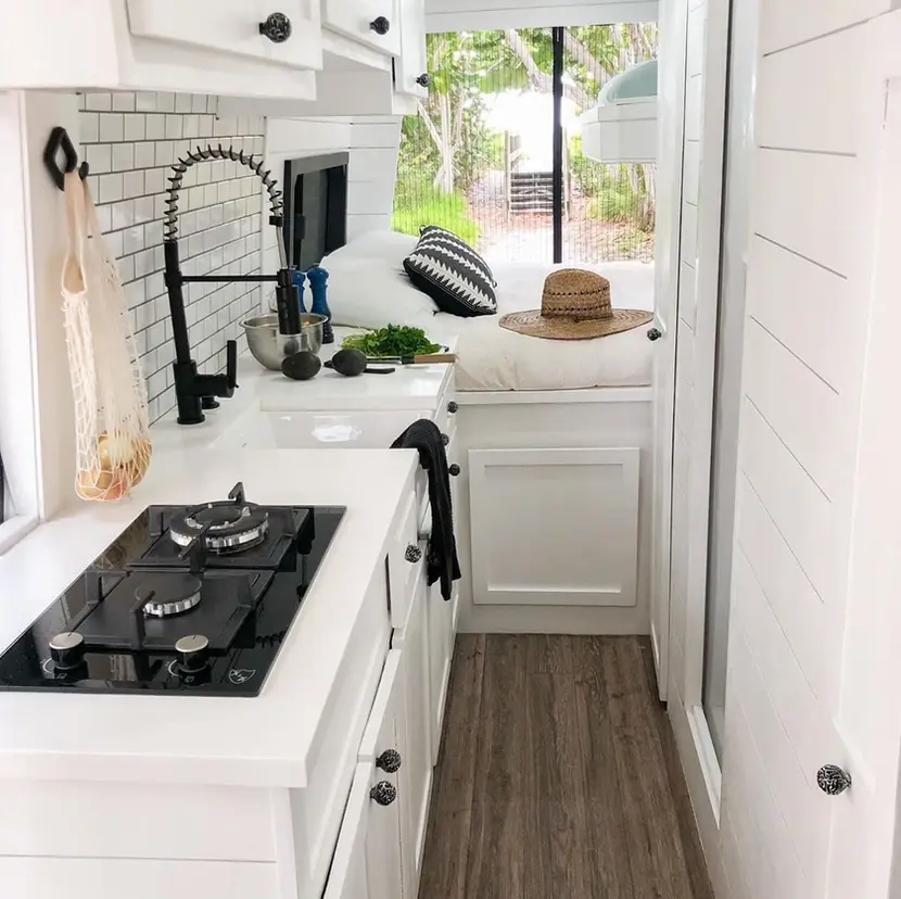 0493 Family of 3 their beautiful promaster van conversion smallhometours.com 8