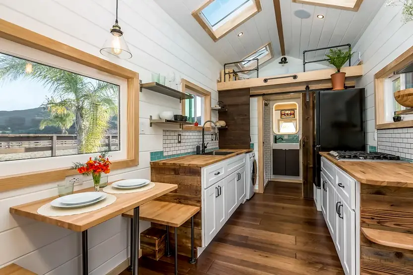 0496 Stunning 26 custom tiny house with a unique downstairs sleepingliving room smallhometours.com 6