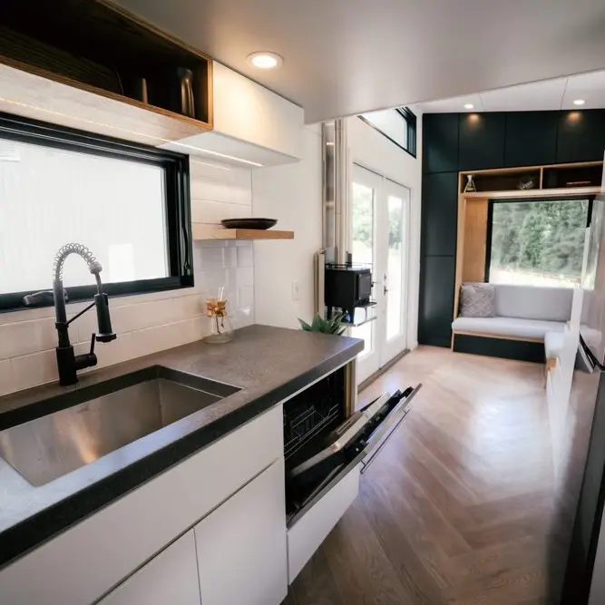 0501 24 foot modern tiny house embraces minimalism and shies away from any excessive ornamentation smallhometours.com 9