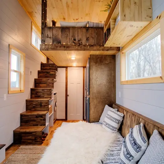 0505 Beautiful tiny house on wheels features a cozy interior inspired by Danish design smallhometours.com 7