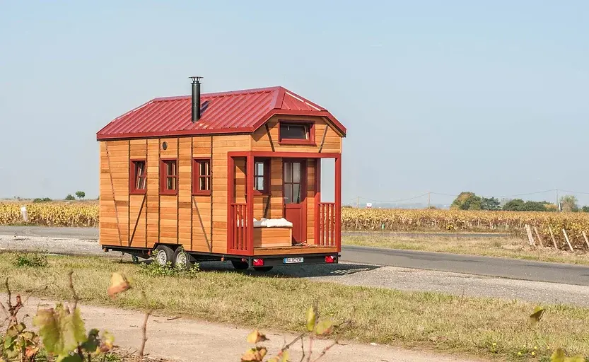 0509 Beautiful tiny house on wheels with half timbering smallhometours.com 4