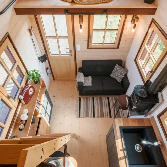 0509 Beautiful tiny house on wheels with half timbering smallhometours.com 5