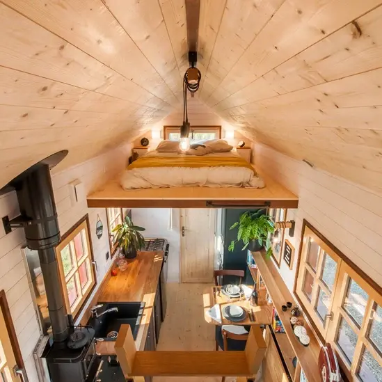 0509 Beautiful tiny house on wheels with half timbering smallhometours.com 8