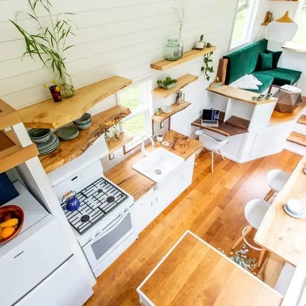 0519 Gorgeous natural modern 30ft tiny house smallhometours.com 7