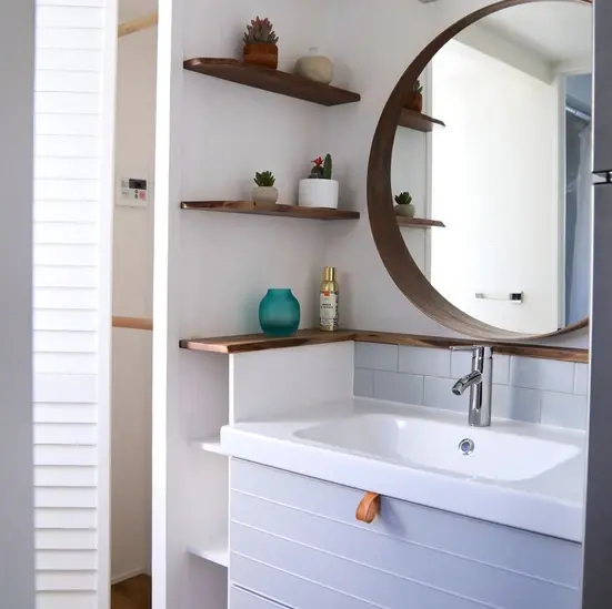 0545 Beautiful tiny house built on a 30 x 8.5 triple axel iron eagle trailer smallhometours.com 5