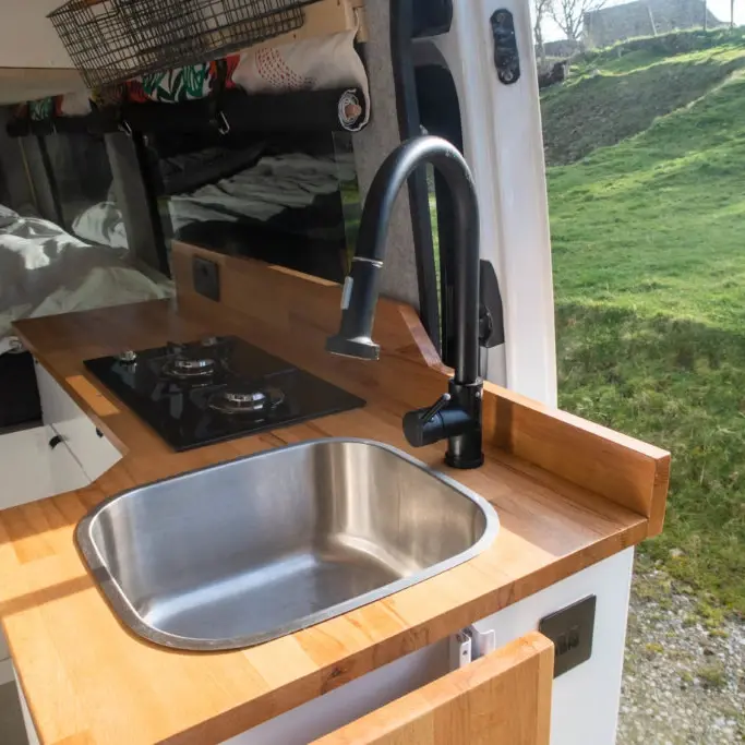 0546 Gorgeous off grid Mercedes sprinter long wheelbase with full bathroom smallhometours.com 2