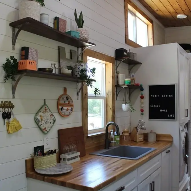 0571 Unique 28 x 8.5 custom built tiny house for sale smallhometours.com 4