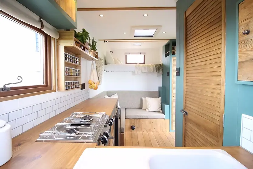 0572 This beauty of a Volkswagen van is well and truly a one of a kind tiny home on wheels smallhometours.com 2