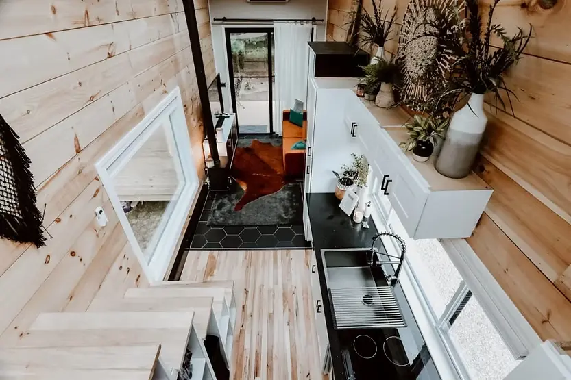 0575 Stunning new build tiny house with four skylights smallhometours.com 3