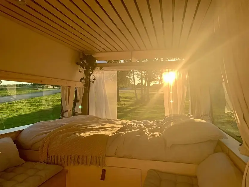 0576 Beautiful Ford transit campervan with organic spaces functionality and simplistic living smallhometours.com 3