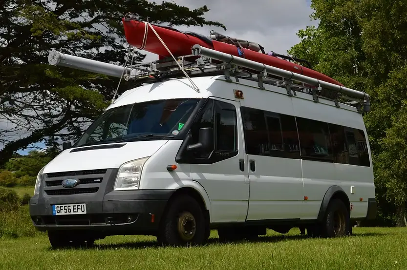 0578 Gorgeous transit ELWB with bespoke roof rack winch system for the sailing kayak smallhometours.com 5