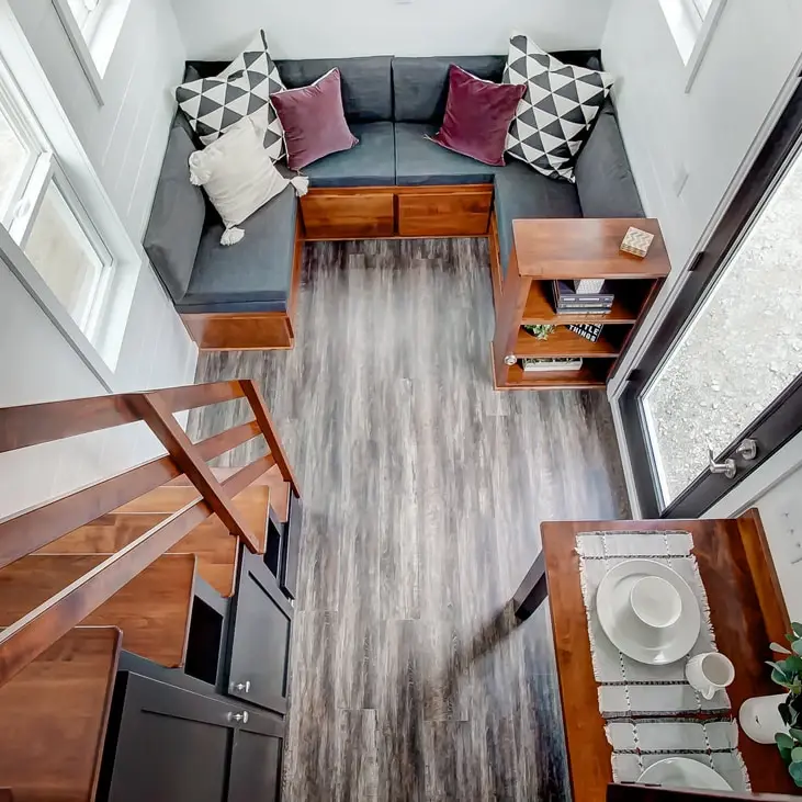 0579 20 ft tiny house built in benches w storage 72000 smallhometours.com 4