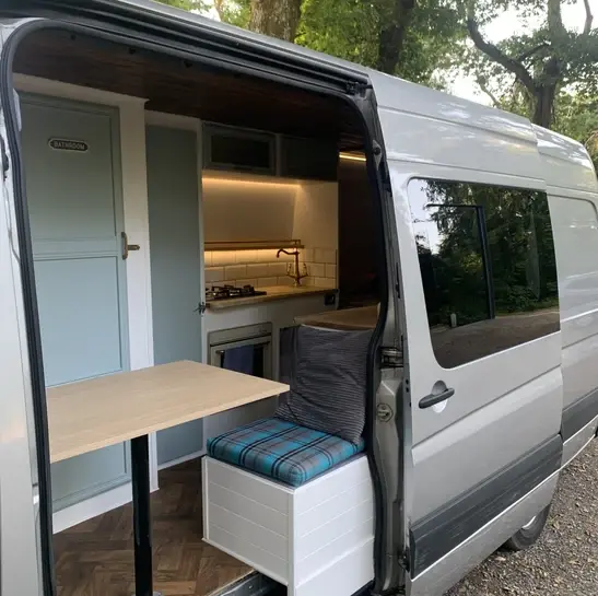0588 Beautiful off grid stealthy Mercedes sprinter camper lwb smallhometours.com 8