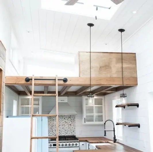 0593 Beautiful tiny house with removable pergola deck smallhometours.com 6
