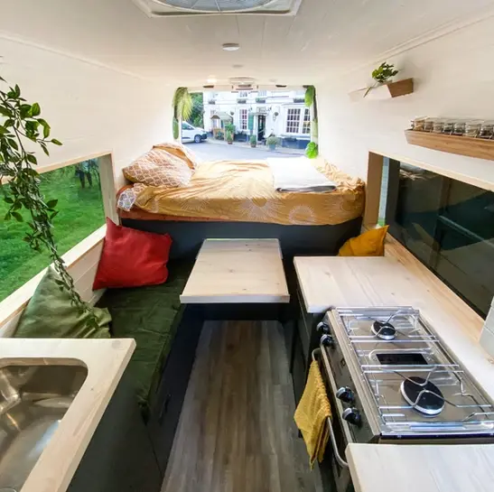 0596 Stunning 2020 luxury fully off grid motorhome conversion on a 2007 Mercedes sprinter smallhometours.com 2