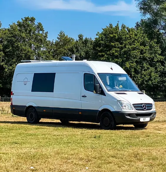 0596 Stunning 2020 luxury fully off grid motorhome conversion on a 2007 Mercedes sprinter smallhometours.com 9