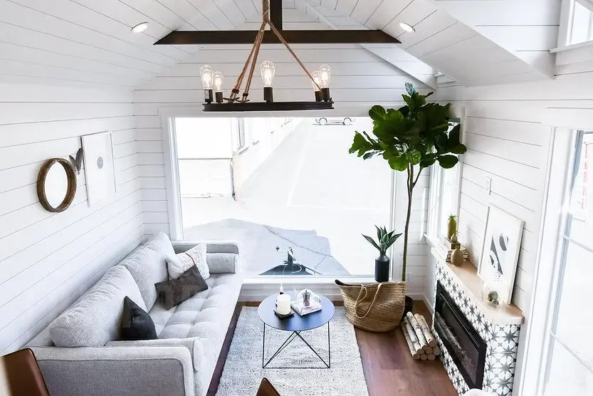 0597 Stunning one level farmhouse modern style tiny house smallhometours.com 6