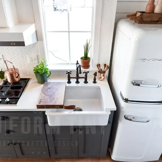 0597 Stunning one level farmhouse modern style tiny house smallhometours.com 7