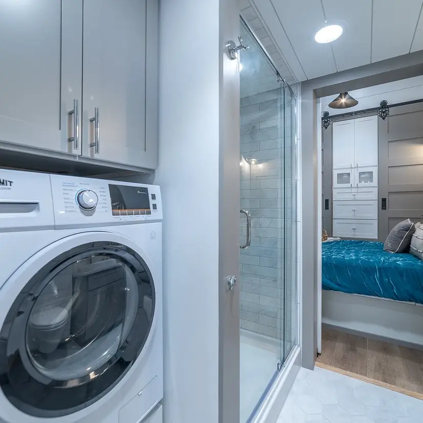 0601 Gorgeous 32 tiny house with 2′ extension on the rear making it 34′ over its entirety smallhometours.com 10