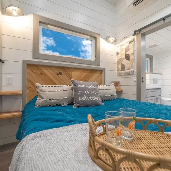 0601 Gorgeous 32 tiny house with 2′ extension on the rear making it 34′ over its entirety smallhometours.com 12