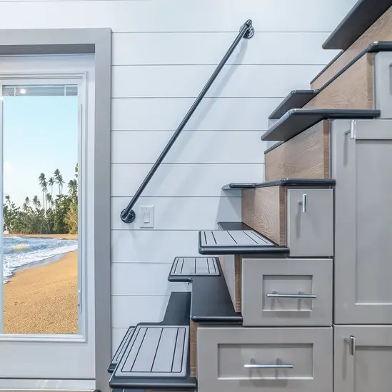 0601 Gorgeous 32 tiny house with 2′ extension on the rear making it 34′ over its entirety smallhometours.com 2