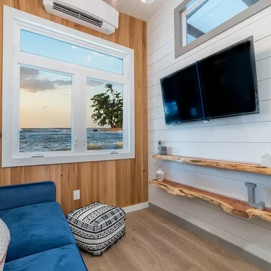 0601 Gorgeous 32 tiny house with 2′ extension on the rear making it 34′ over its entirety smallhometours.com 3