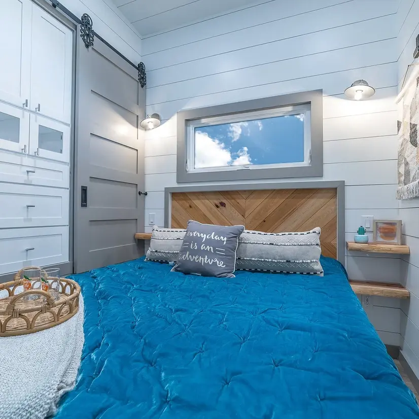 0601 Gorgeous 32 tiny house with 2′ extension on the rear making it 34′ over its entirety smallhometours.com 6