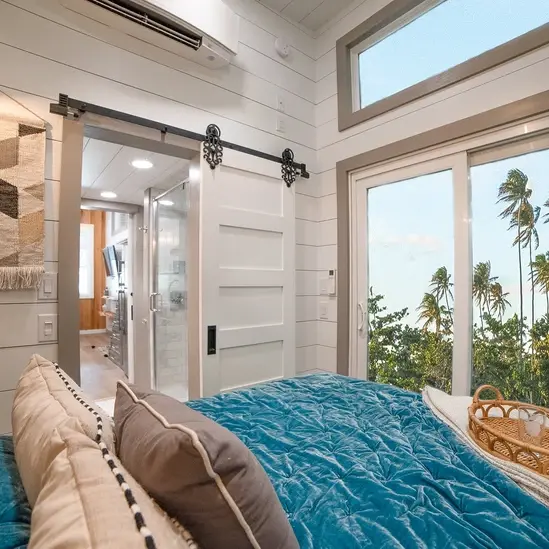 0601 Gorgeous 32 tiny house with 2′ extension on the rear making it 34′ over its entirety smallhometours.com 7