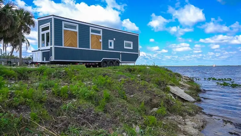 0601 Gorgeous 32 tiny house with 2′ extension on the rear making it 34′ over its entirety smallhometours.com 9