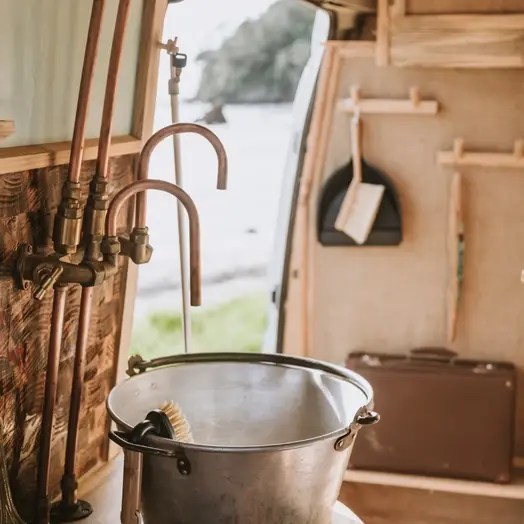 0608 Dont be fooled by his rustic interior this LDV van is packed with cool features smallhometours.com 2