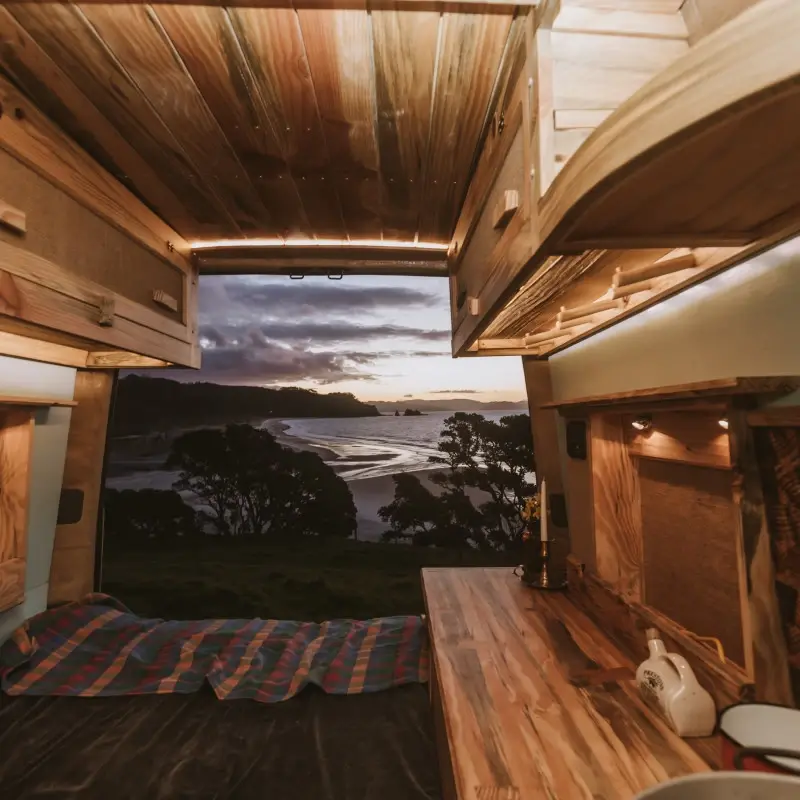 0608 Dont be fooled by his rustic interior this LDV van is packed with cool features smallhometours.com 7
