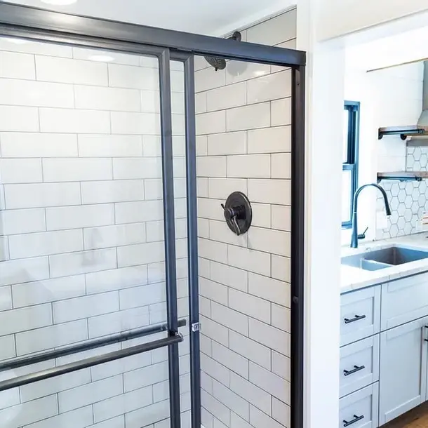 0621 Gorgeous 28ft tiny house with full size walk in shower smallhometours.com 2