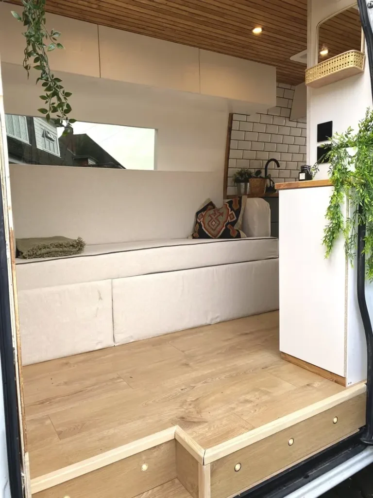 0632 Mercedes sprinter laid out to give the space to live in when the weather wont let you outside smallhometours.com 1