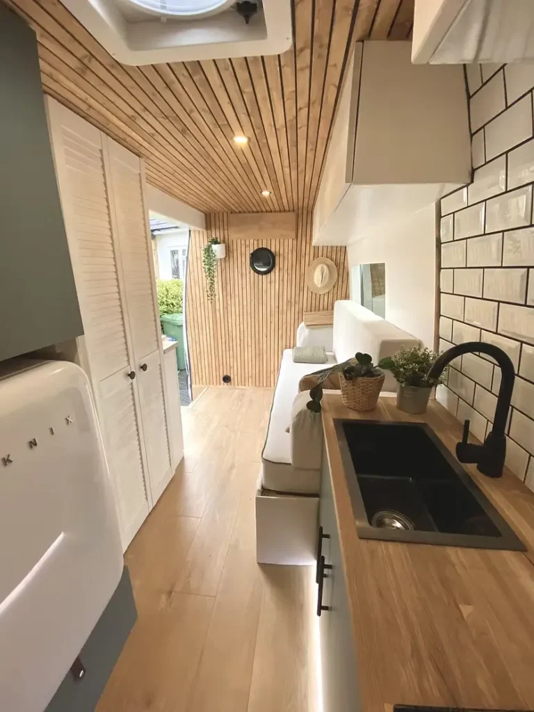 0632 Mercedes sprinter laid out to give the space to live in when the weather wont let you outside smallhometours.com 4