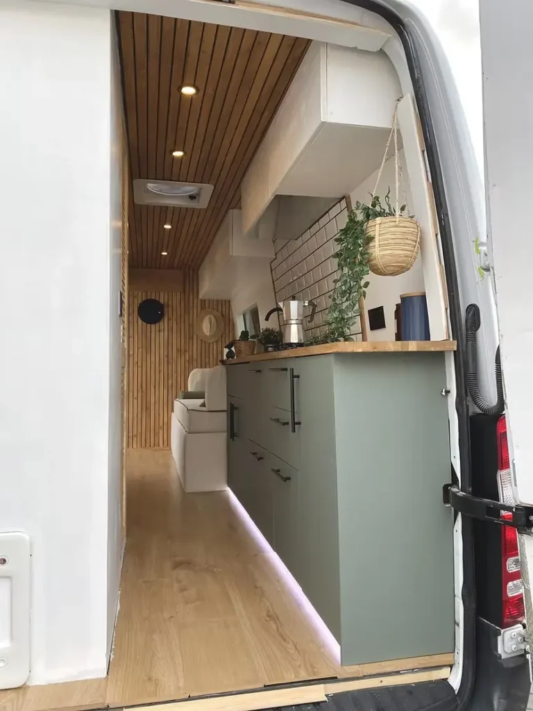0632 Mercedes sprinter laid out to give the space to live in when the weather wont let you outside smallhometours.com 6